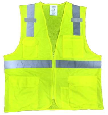 Picture of Forge FR MHVSZV-005 MEN'S HI-VIS SURVEYOR ZIP VEST WITH 8 POCKE